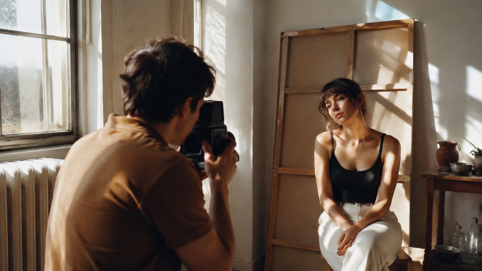Analog Photography aesthetic: In use dossier scene