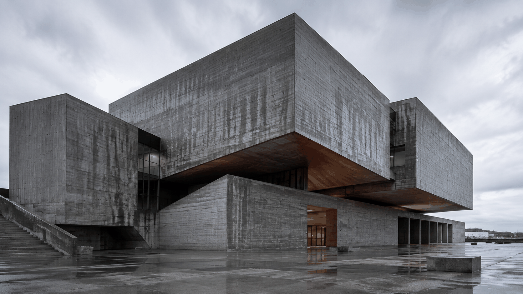 Brutalist Architecture aesthetic: World dossier scene