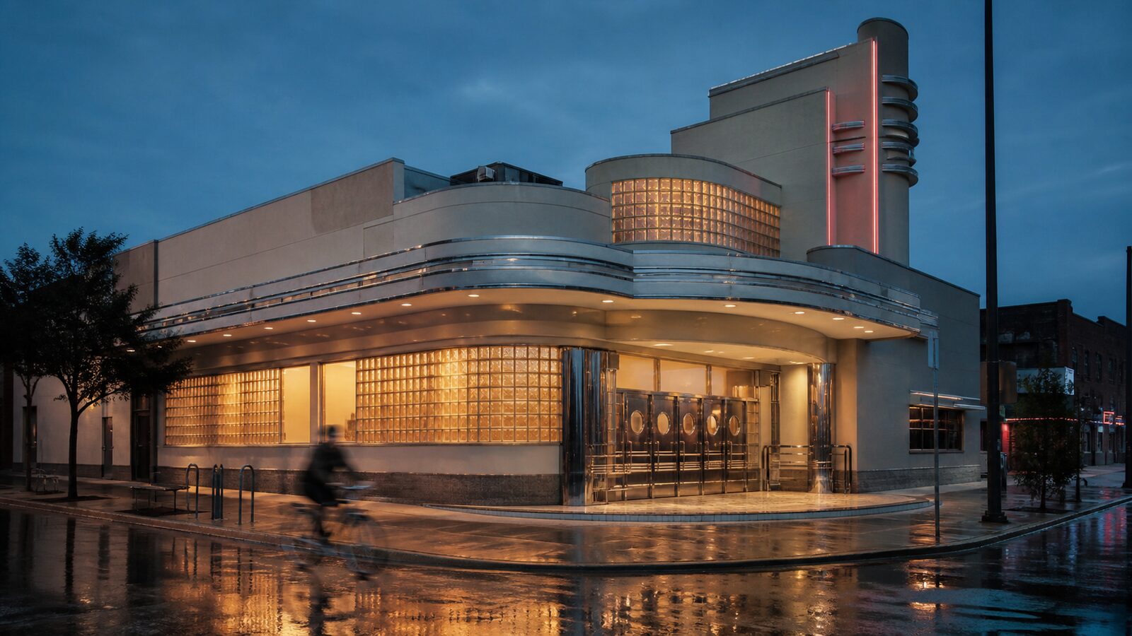 Art Deco aesthetic: Omoro scene dossier scene