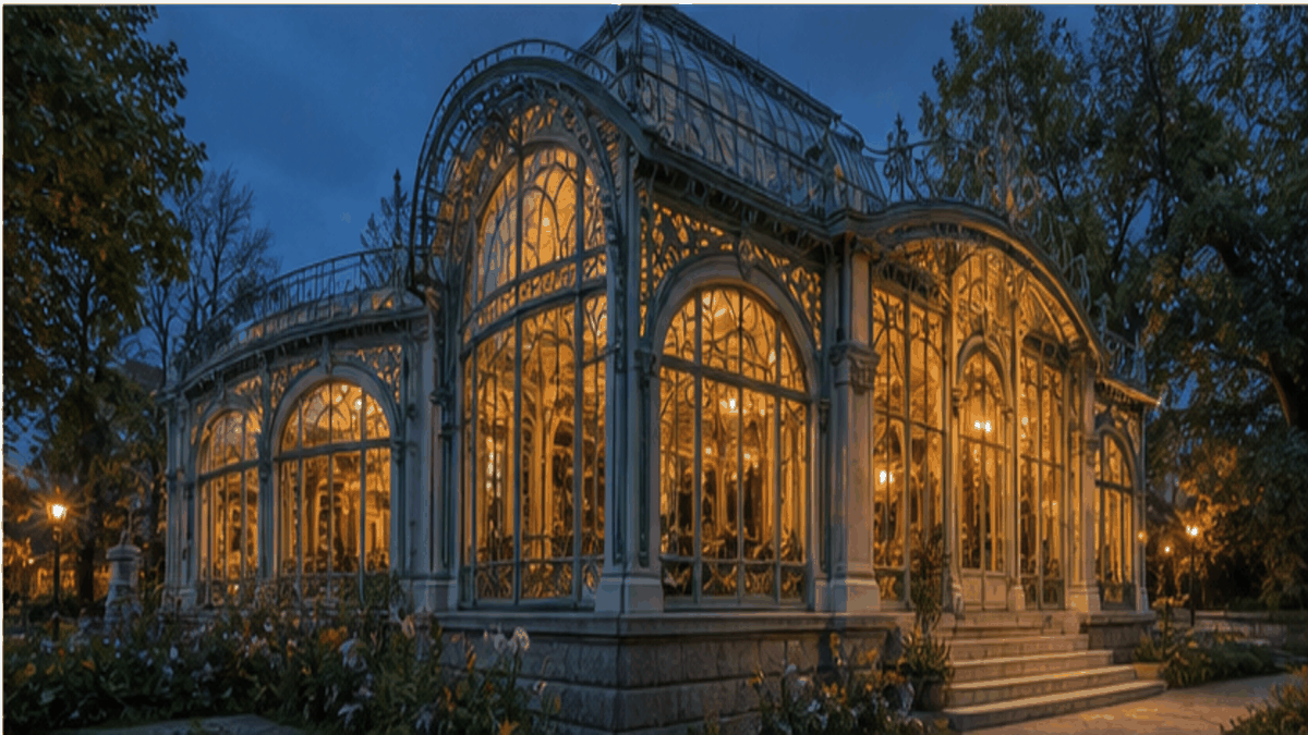 Art Nouveau aesthetic: Night dossier scene