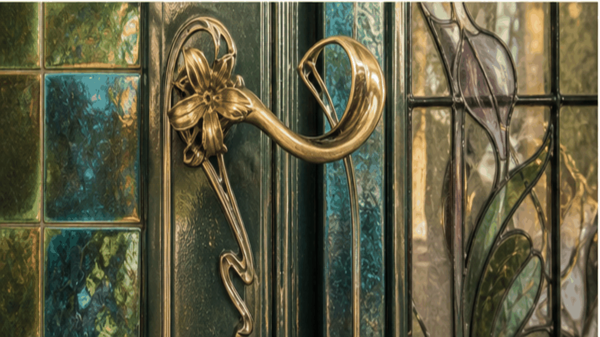 Art Nouveau aesthetic: Detail dossier scene
