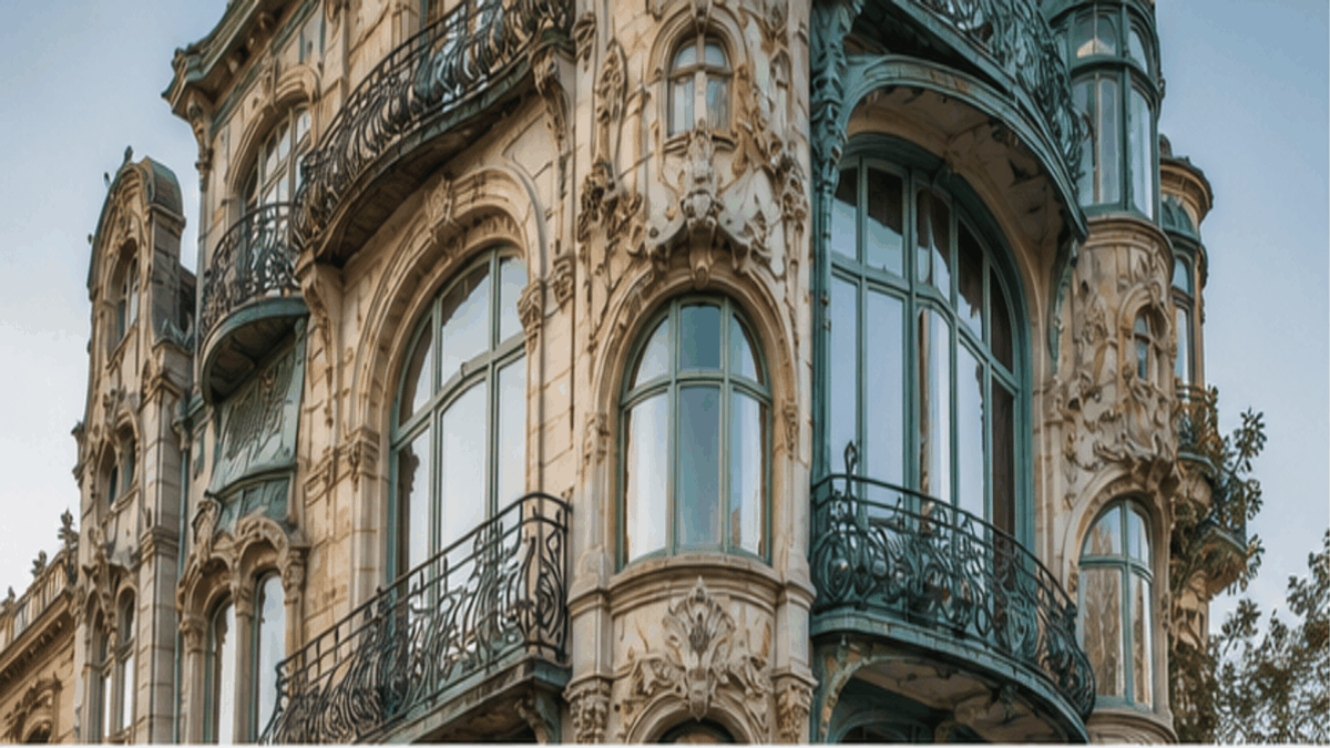 Art Nouveau aesthetic: World dossier scene