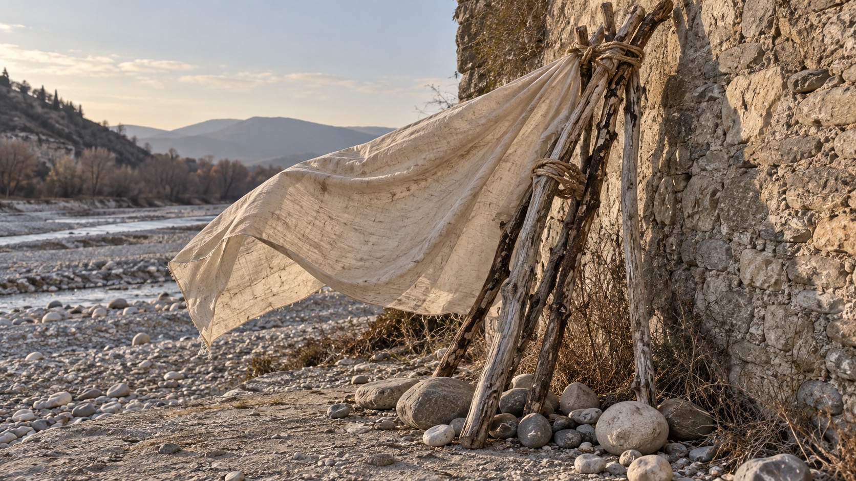 Arte Povera aesthetic: Landscape dossier scene