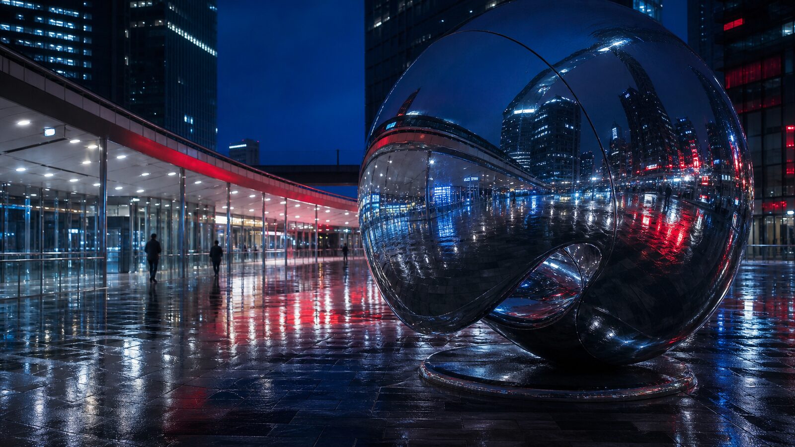 Chromecore aesthetic: City dossier scene