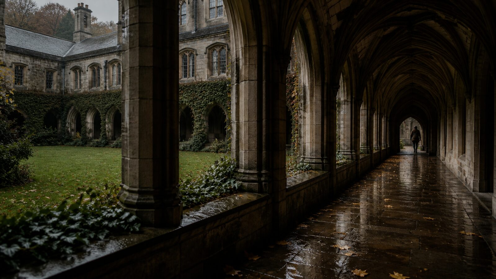 Dark Academia aesthetic: Street dossier scene