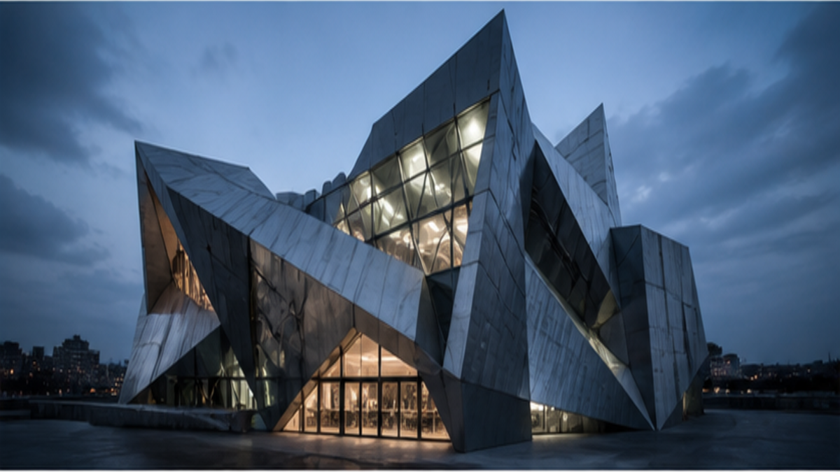 Deconstructivism aesthetic: World dossier scene