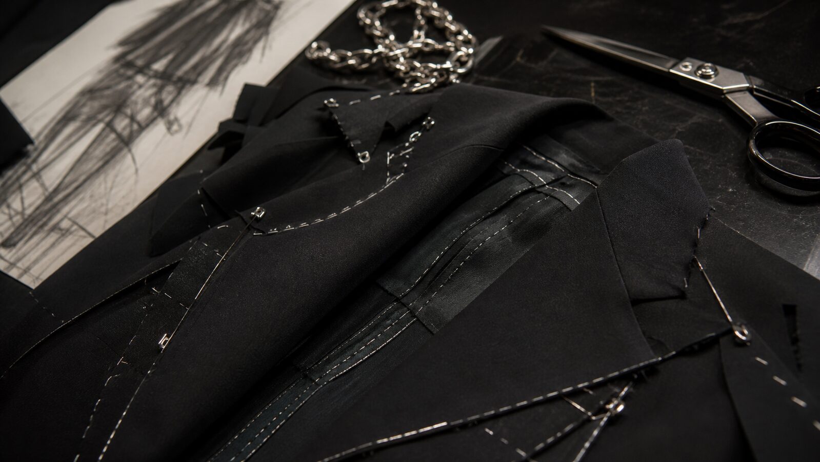 Fashion Design aesthetic: Detail dossier scene