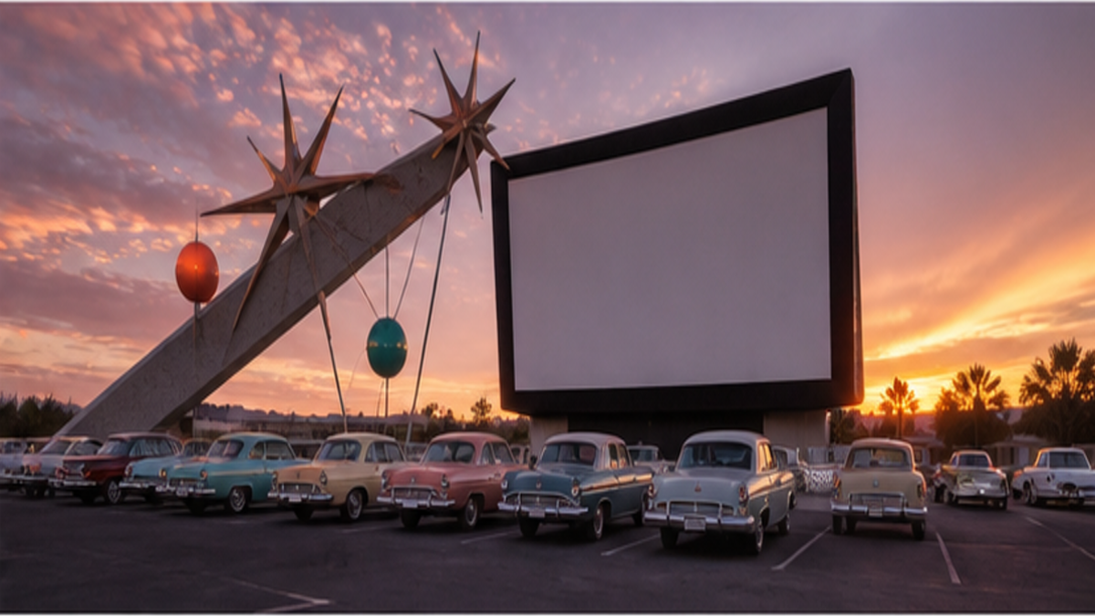 Googie aesthetic: Monument dossier scene