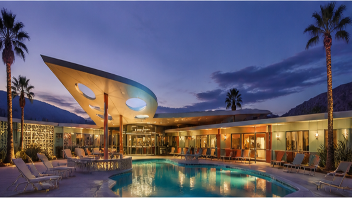 Googie aesthetic: Water dossier scene