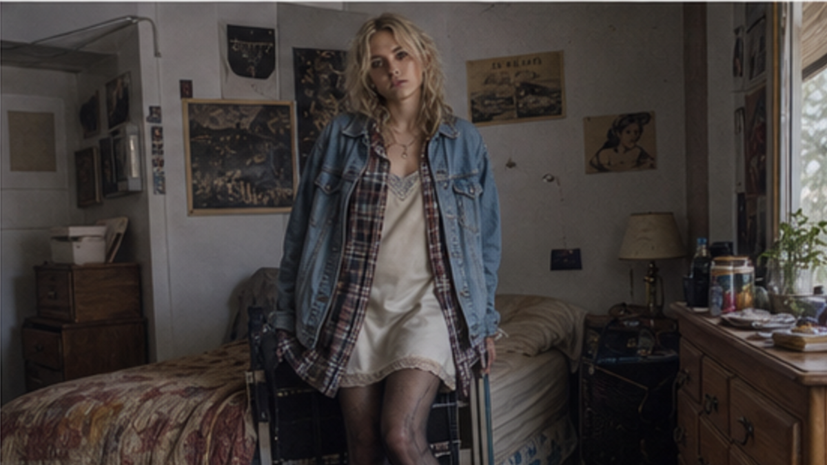 Grunge aesthetic: Room dossier scene