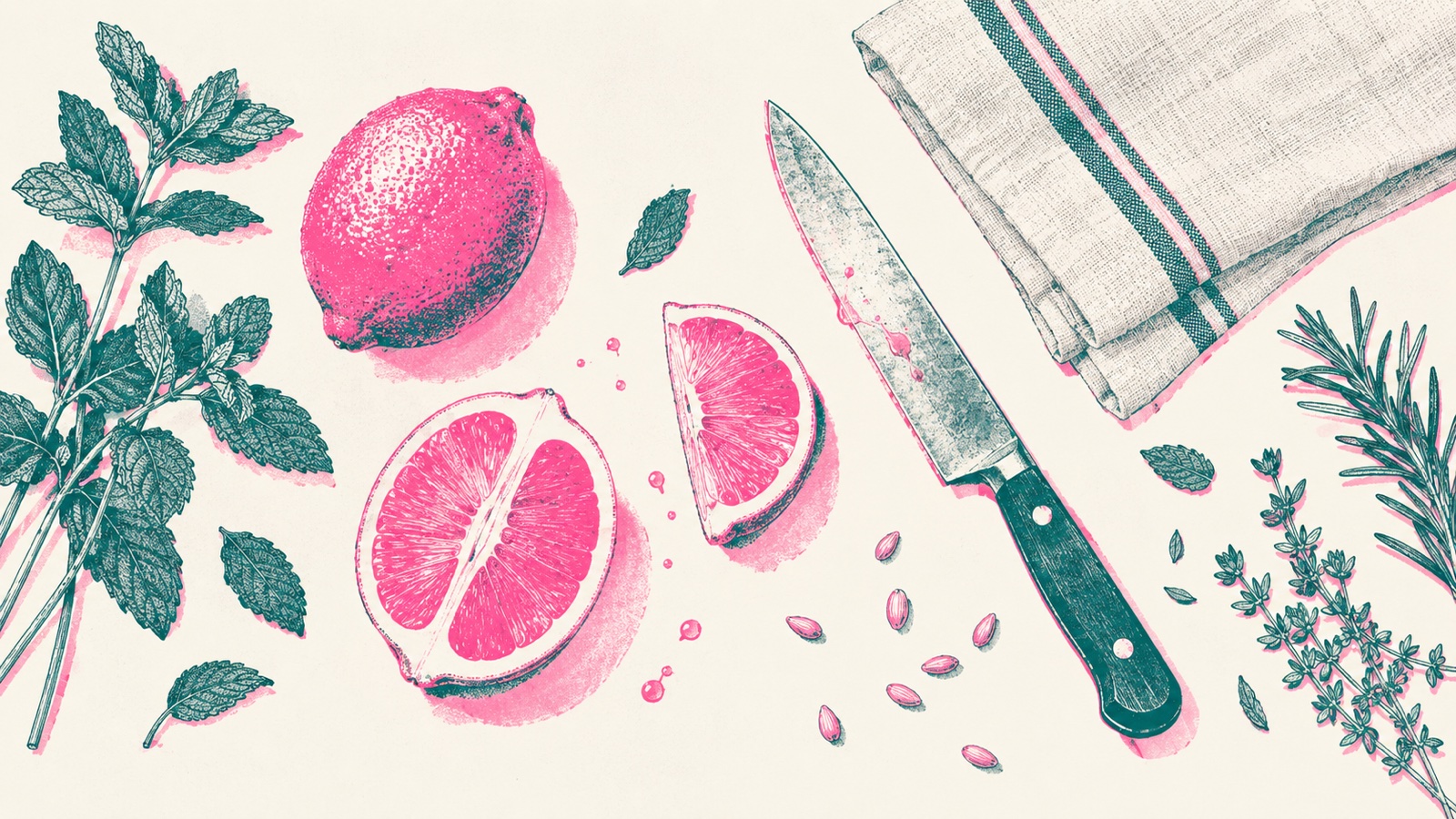Illustration aesthetic: Still life dossier scene