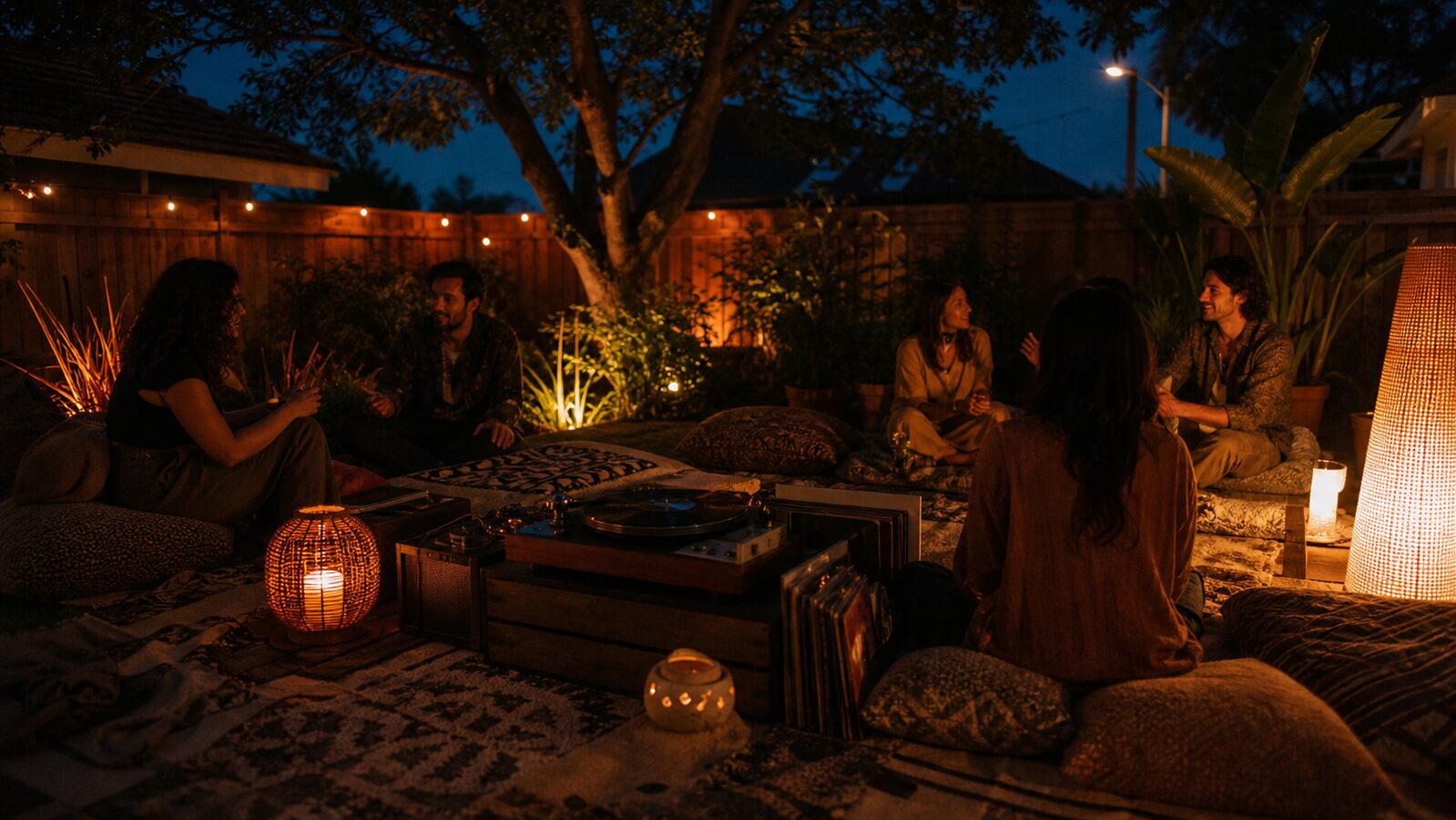 Indie Groovy aesthetic: Night dossier scene
