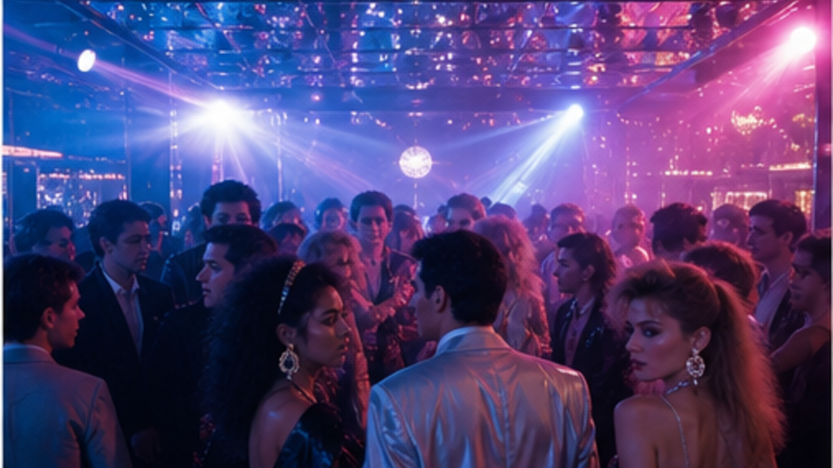 Italo Disco aesthetic: Night dossier scene