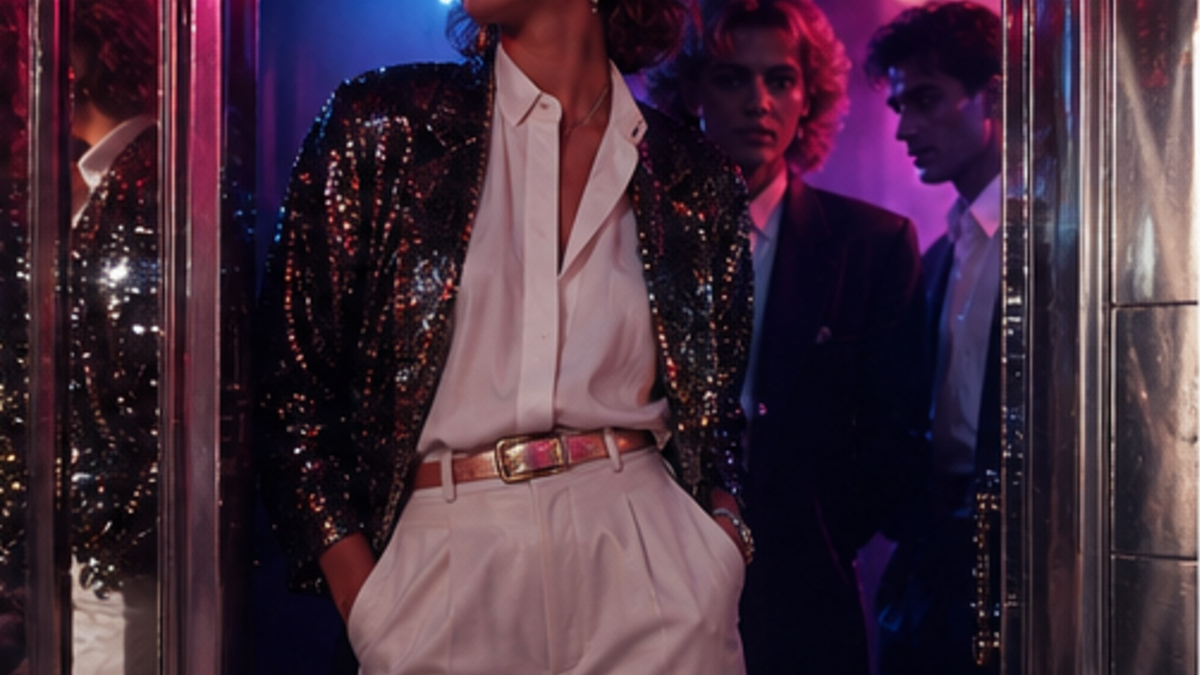 Italo Disco aesthetic: Portrait dossier scene