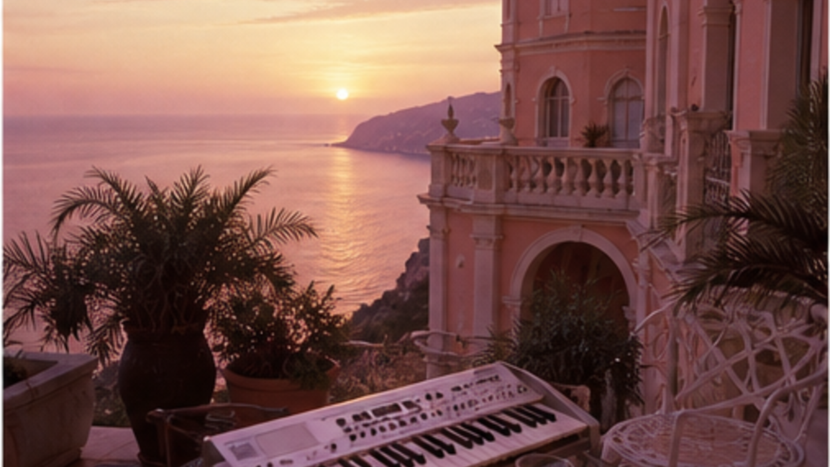 Italo Disco aesthetic: Landscape dossier scene