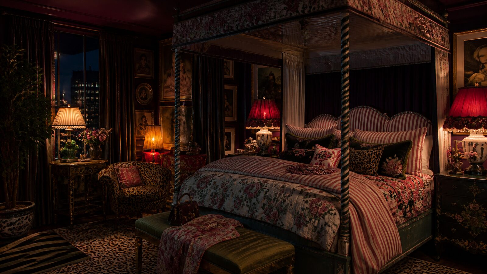 Maximalism aesthetic: Night dossier scene