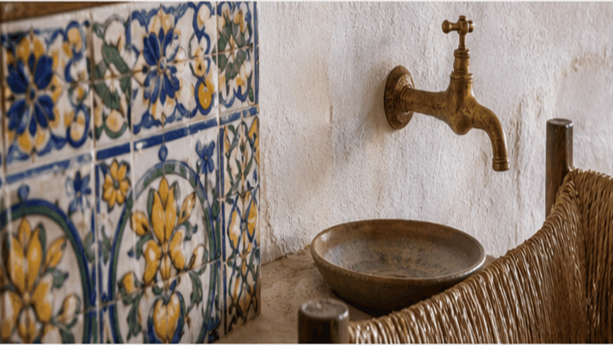 Mediterranean Architecture aesthetic: Detail dossier scene