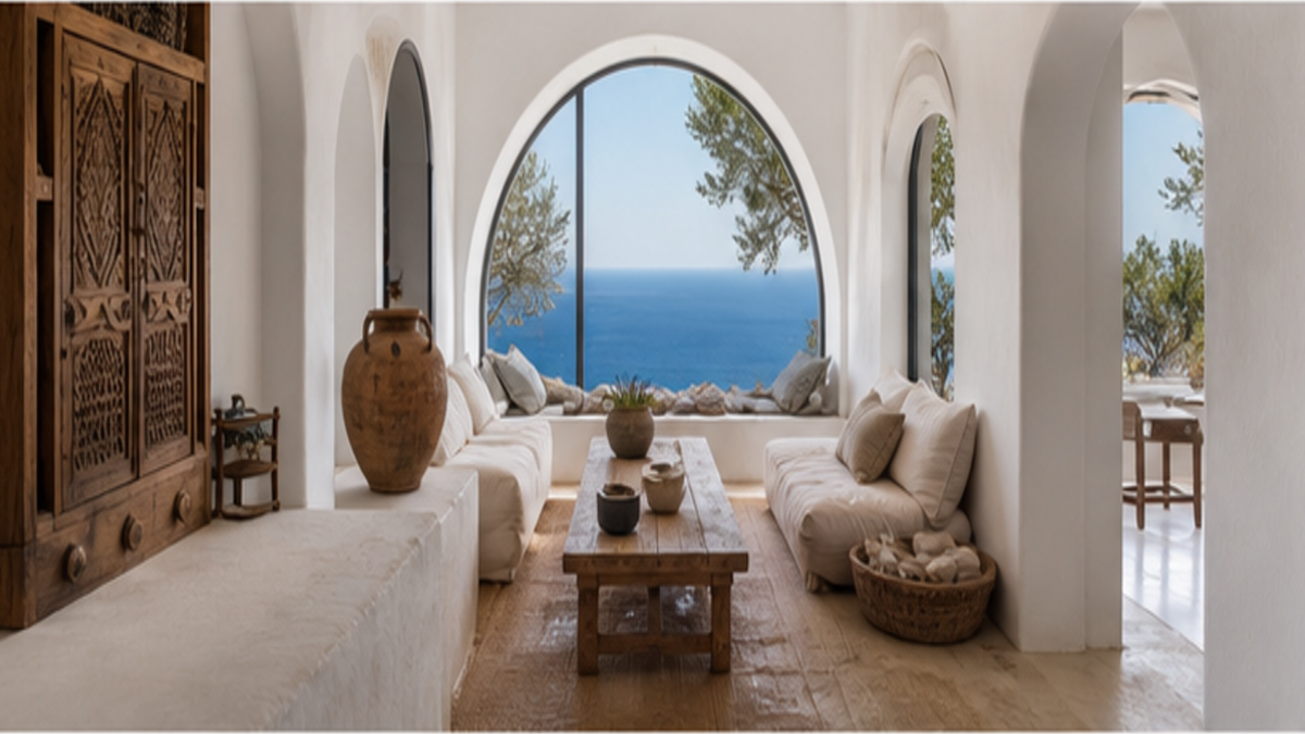 Mediterranean Architecture aesthetic: Interior dossier scene