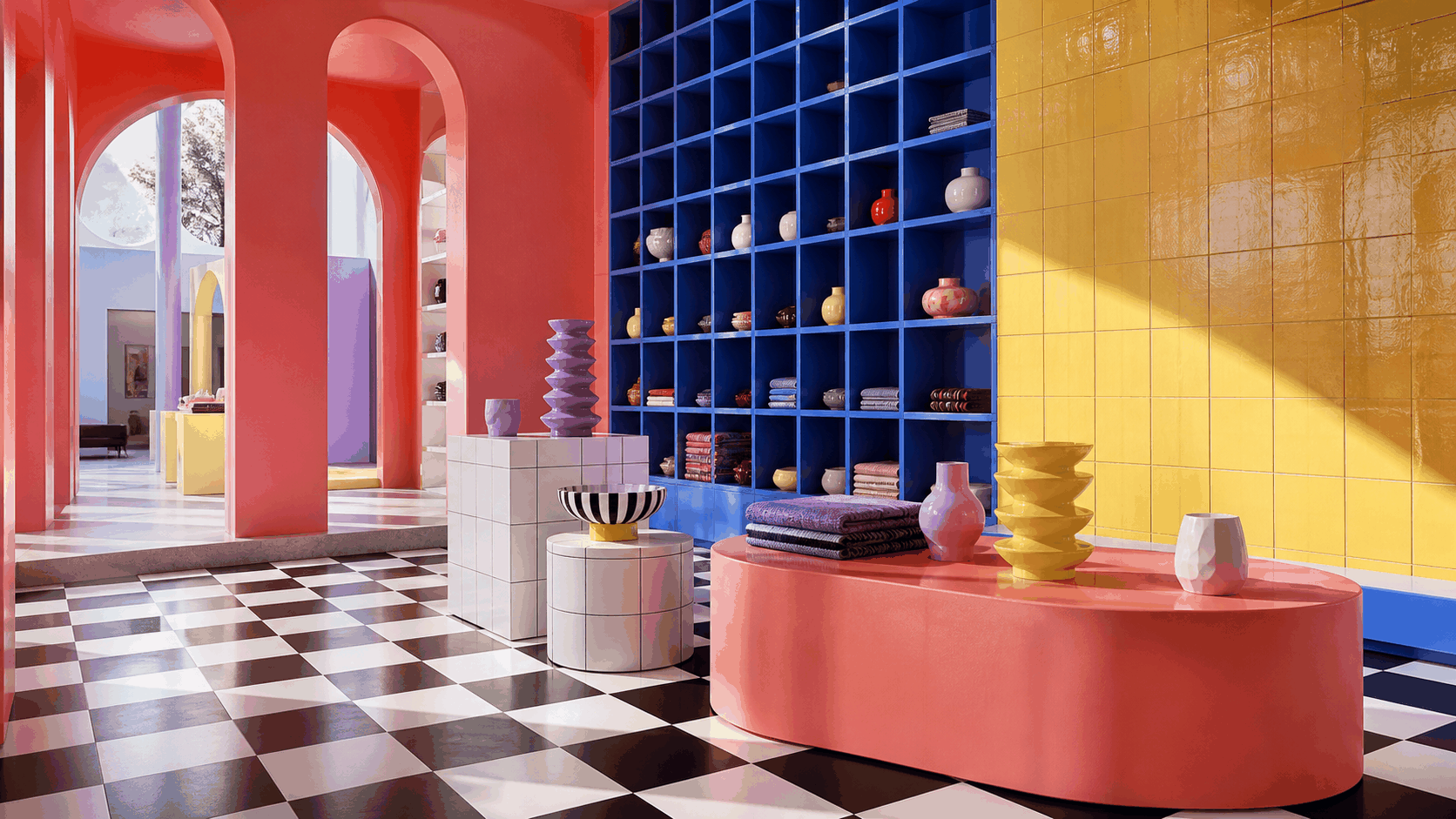 Post-Modernism aesthetic: Retail dossier scene