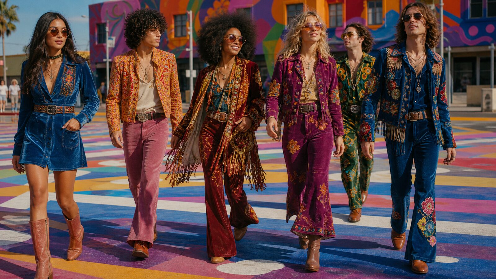 Psychedelic aesthetic: Fashion dossier scene