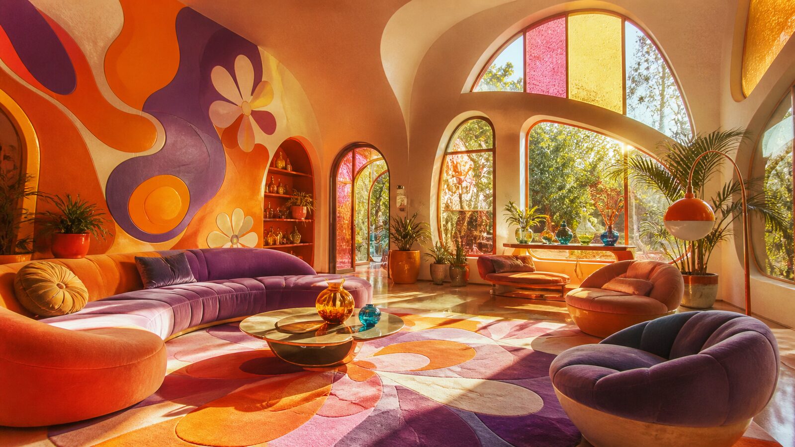 Psychedelic aesthetic: Interior dossier scene