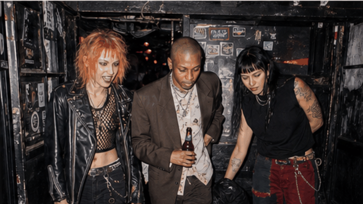 Punk aesthetic: Backstage dossier scene