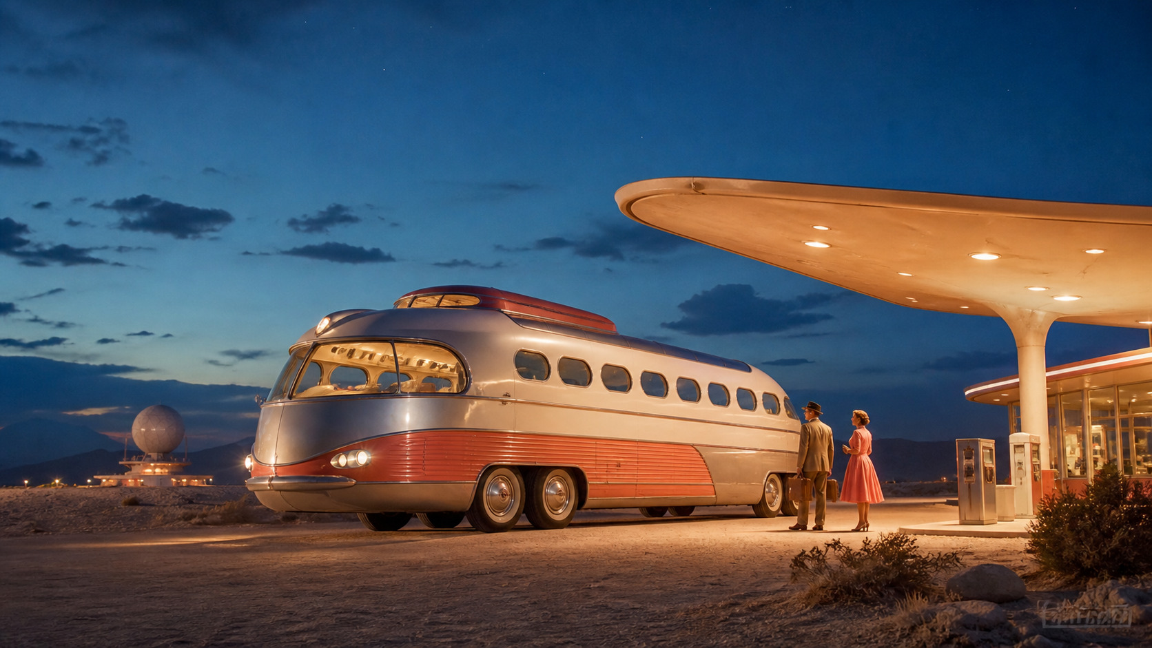 Retrofuturism aesthetic: Journey dossier scene