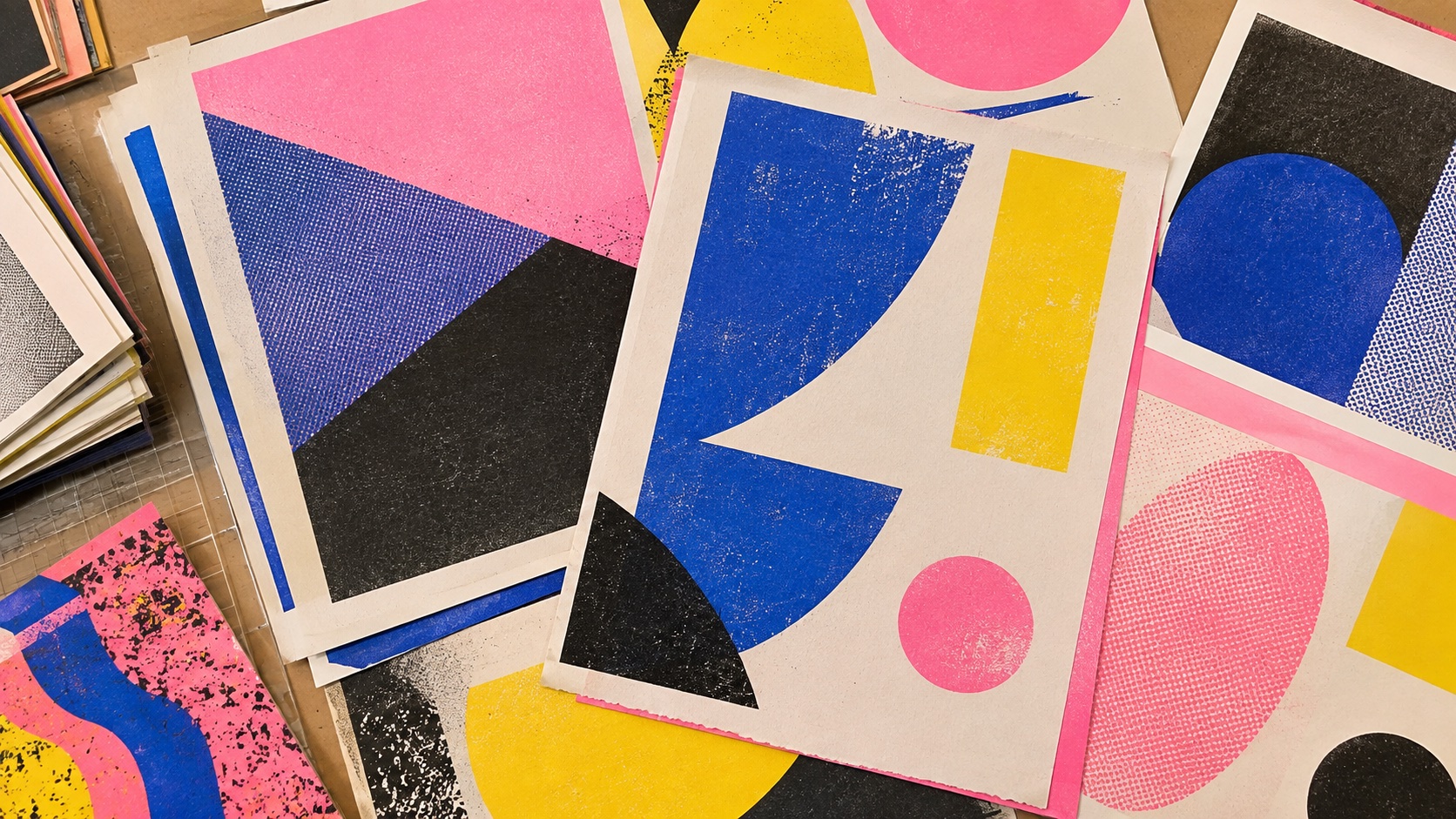 Risograph aesthetic archive image