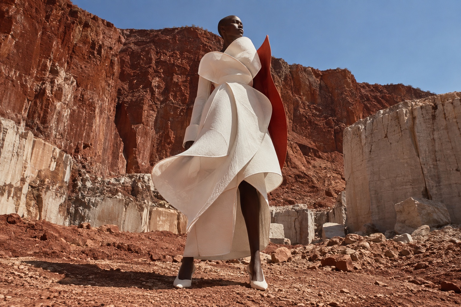 Sculptural Couture aesthetic