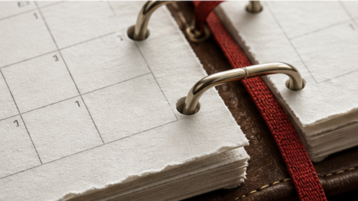 Skeuomorphism aesthetic: Planning dossier scene