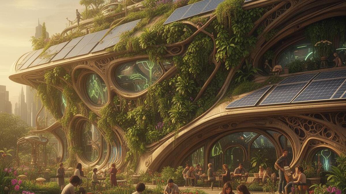 Solarpunk visual reference