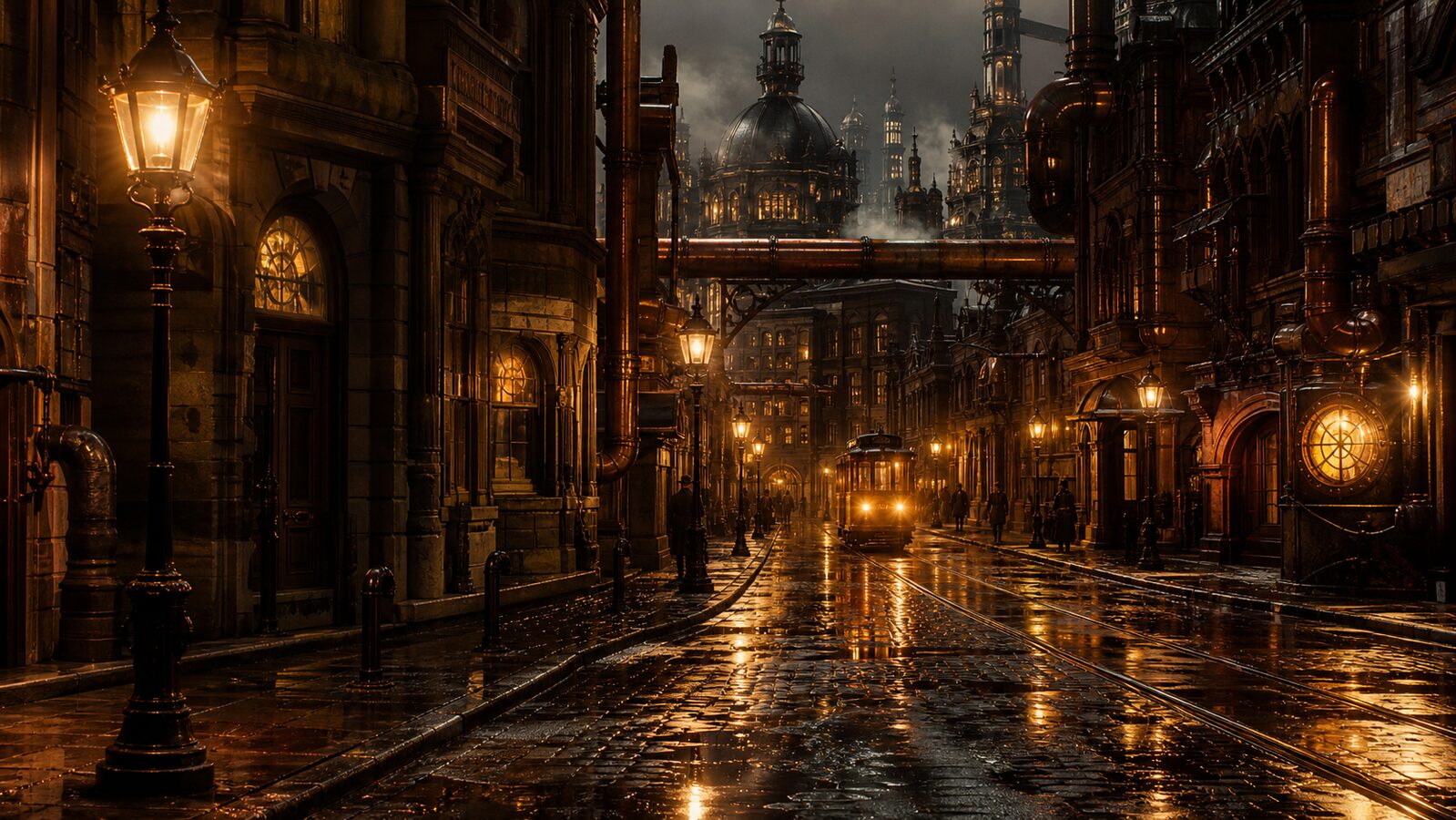 Steampunk aesthetic: Night dossier scene