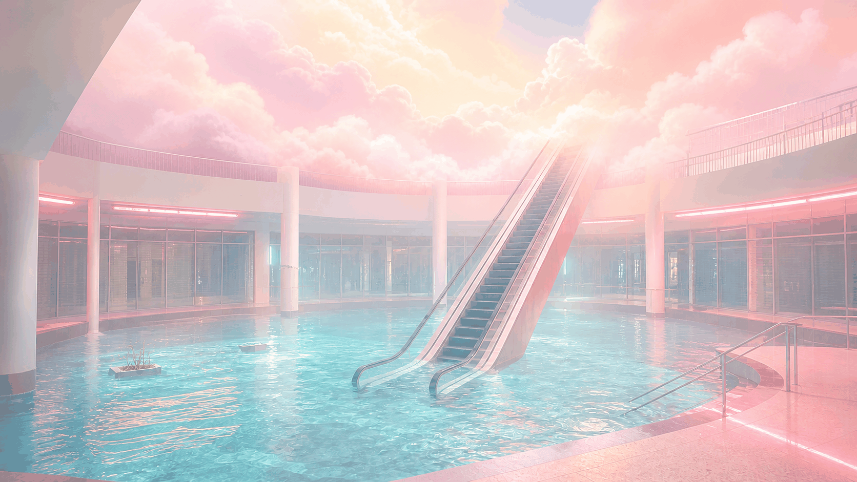Surreal Dreamcore aesthetic