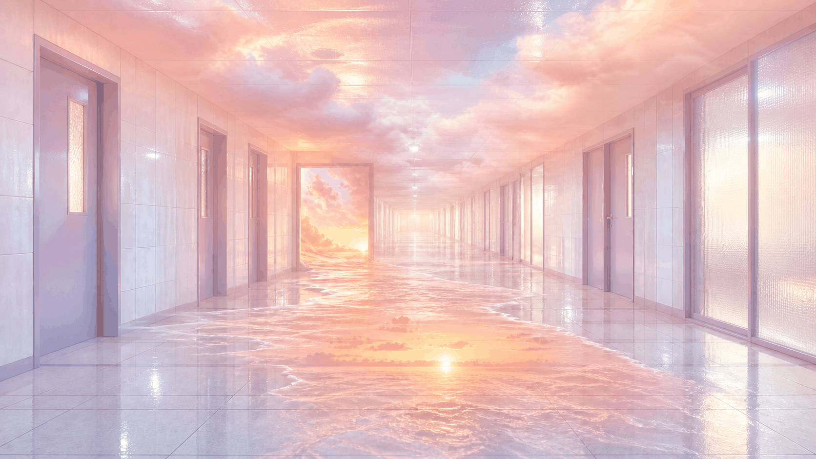 Surreal Dreamcore aesthetic: Threshold dossier scene
