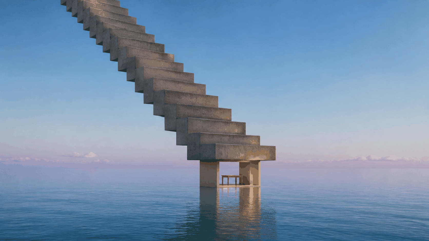 Surrealism aesthetic: Landscape dossier scene