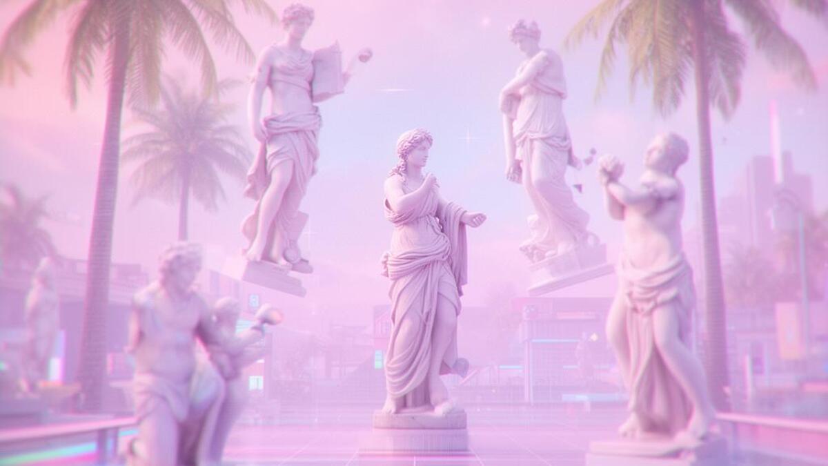 Vaporwave visual reference