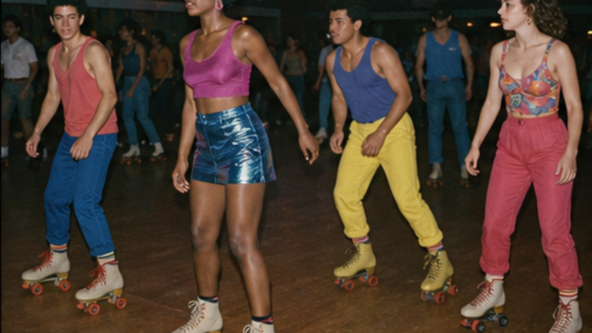 Vintage 80s aesthetic: Night dossier scene