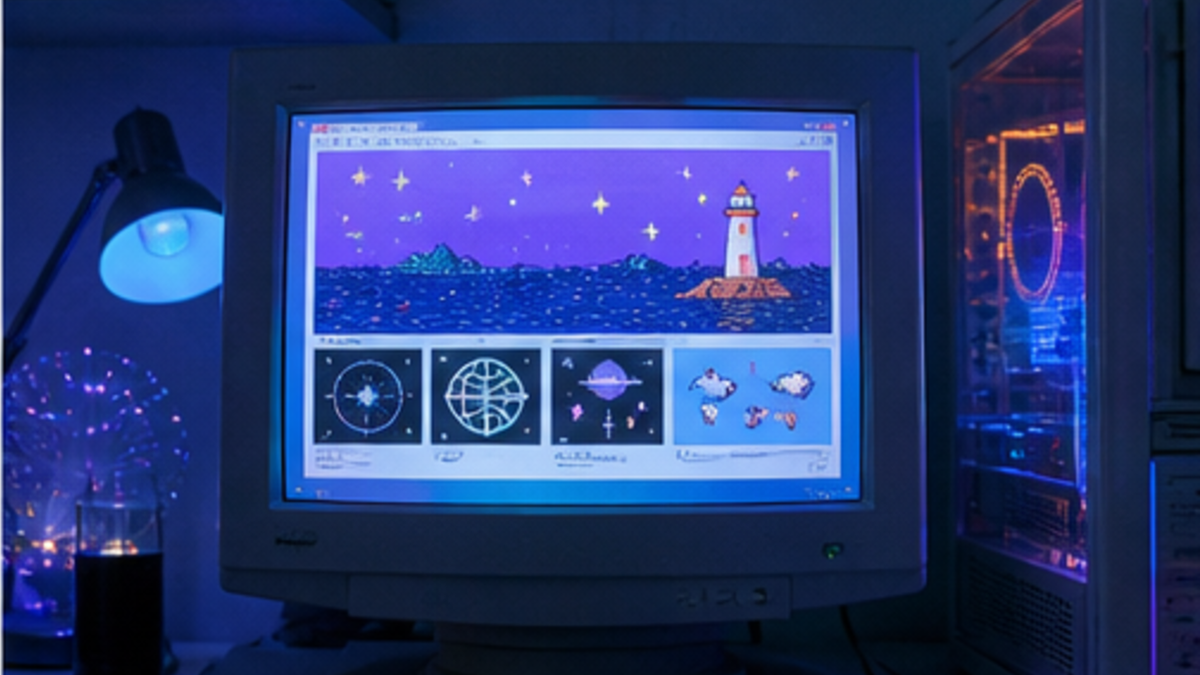 Web 1.0 aesthetic: Night dossier scene