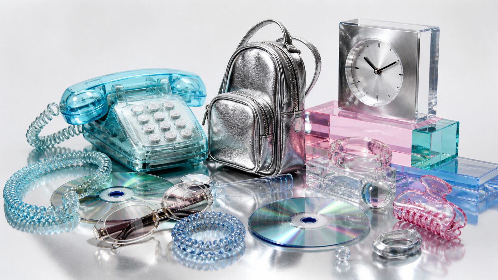 Y2K aesthetic: Object dossier scene