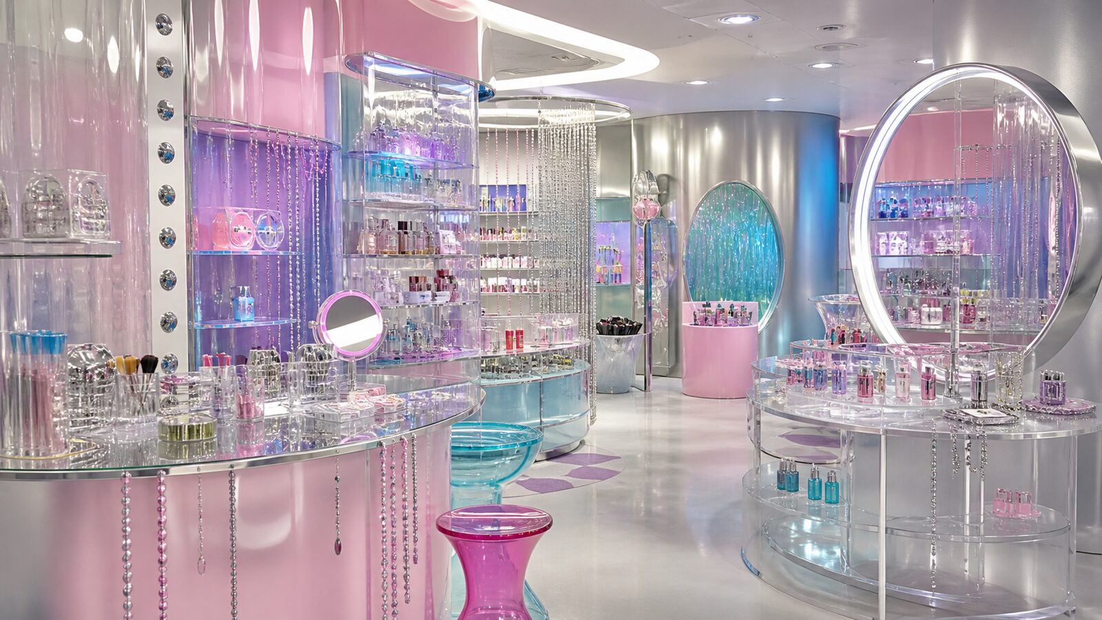 Y2K aesthetic: Retail dossier scene